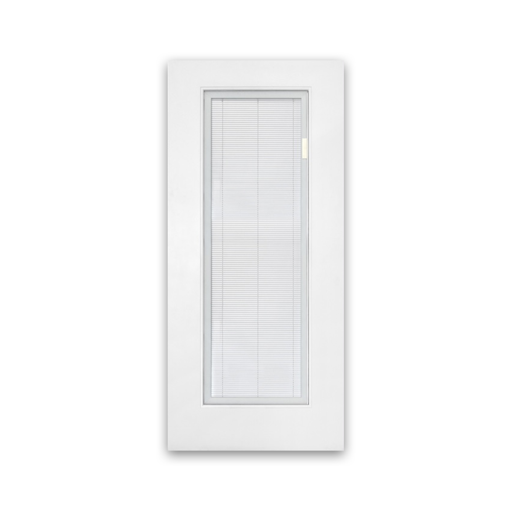 fiberglass full lite door with blinds – direct glazed